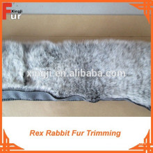 Fábrica tingida dois tom cor Rex Rabbit Fur aparar